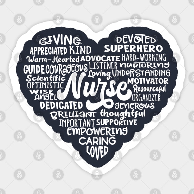 Heart Nurse Word Cloud Sticker by Jitterfly